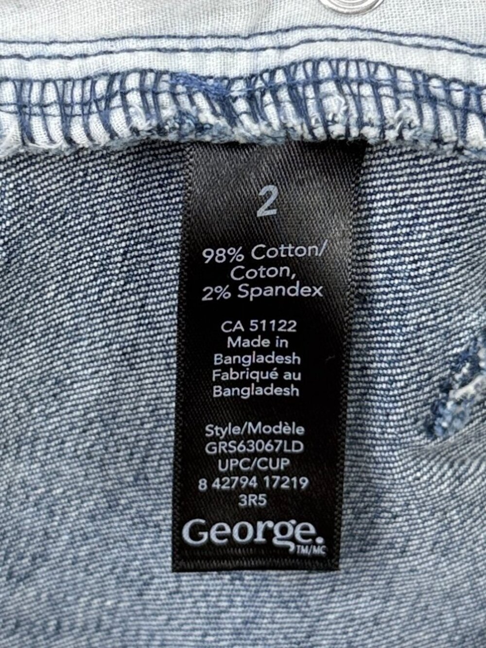 🔥4 for $20🔥 George Womens Floral Printed Denim Shorts 2 6 12 16 - Picture 4 of 6